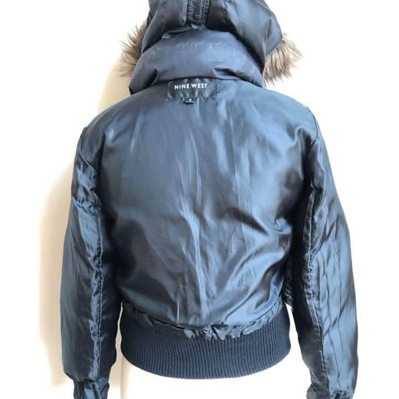 NEW S NINE WEST Quilt Jacket Down Hood - Picture 13 of 16